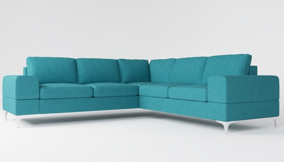 Couch Corner Sofa Textile Living Room Design Modern L Shape Turquoise Furniture Luxury Sofas