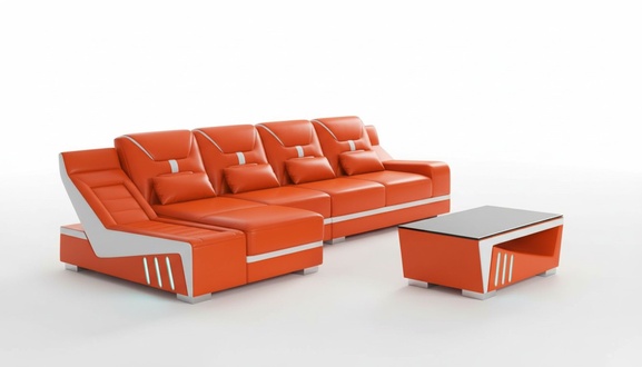 Couches Designer Sofa Corner Sofa Sofa L Shape Orange Couch Sofas Corner Furniture