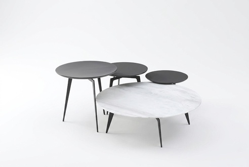 Couch Set 4 Set Side Round Tables Newspaper Designer Marble Table