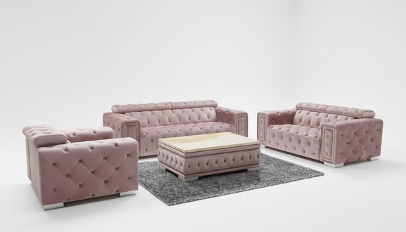 Couch set upholstery leather design Chesterfield sofa set 32-seat velvet
