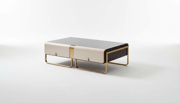 Coffee Table Sofa Side Table Luxury Wood Living Room Stainless Steel Modern Furniture New