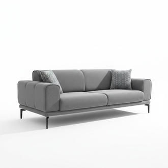 Couch three-seater sofa 3-seater fabric sofa upholstered sofa gray design sofa couches