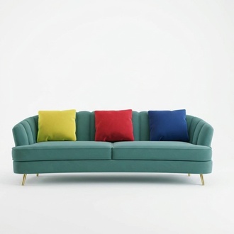 Couch velvet textile living room sofa couches Classic three-seater xl upholstery fabric !