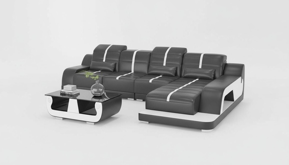 Couches Designer Sofa Corner Sofa Sofa L Shape Black Faux Leather Sofas Corner