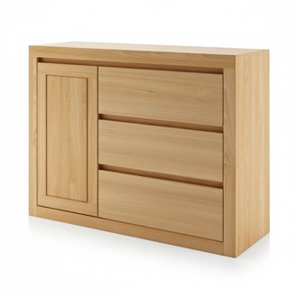 Country house chest of drawers solid wood cabinet cabinets real wood oak 140x90cm chests of drawers