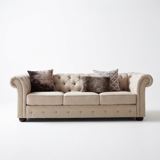 Country style furniture - Chesterfield sofa set 3+2 seaters set fabric upholstered jvfurniture®