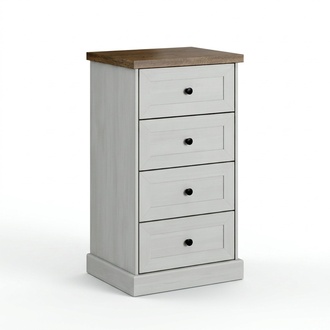 Country Style Furniture High Chest of Drawers Cabinet Designer Cupboards White Sideboard