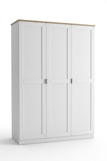 Country house style wardrobe cabinet bedroom cabinets white wardrobe 136cm