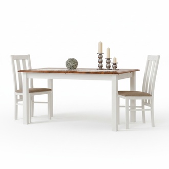 Country House Wooden Dining Table Wooden Tables 150/197cm Dining Room Extendable