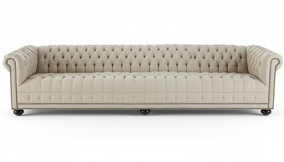 Cream Chesterfield Living Room Four Seater Design Couches Sofa Furniture Fabric Sofas