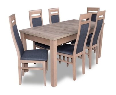 Dining room group table 6x chairs seating group dining room set table set On Stock