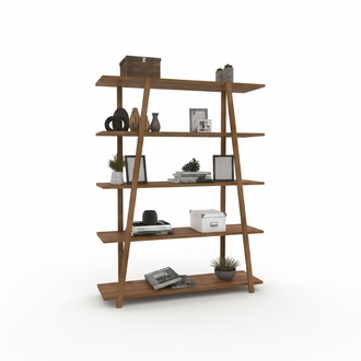 Dark brown bookcase designer high quality shelf luxury furnishing