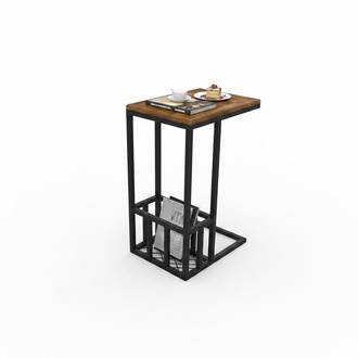 Dark brown coffee table living room newspaper table elegant side table