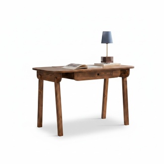 Dark brown drawer desk designer desk wooden table office furniture
