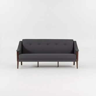 Dark grey designer sofa three-seater couch upholstered furniture office furniture