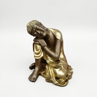 Relaxing Buddha figure decorative sculpture statue 58 cm height (B78)