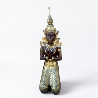 Decorative figure of Malaysian praying Buddha sculpture 71 cm height (B5)
