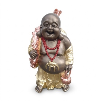 Budai with a teapot figure decorative sculpture 88 cm height (B62)