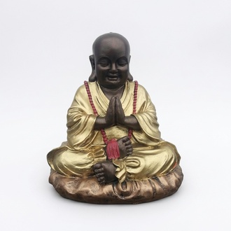 Praying Budai figure decorative sculpture statue 50 cm height (B64)
