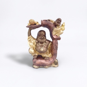 Chinese traditional Budai figure decorative sculpture statue 40 cm height (B70)