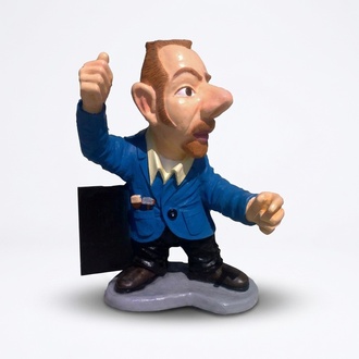 Decorative sculpture designed as a teacher figure 126cm I15