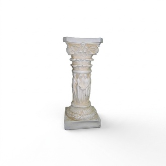 Antique roman column style decorative figure statue with natural obsolescence imitation 49 cm height (C19)