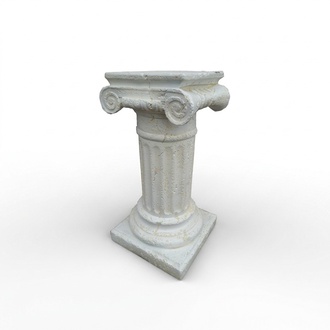 Decorative column figure statue in antique greek ionic pillar style with natural obsolescence imitation 70 cm height WG2020 (C41)