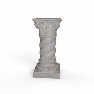 Antique greek corinthian pillar style decorative column figure with natural obsolescence imitation 75 cm height WG2020 (C43)