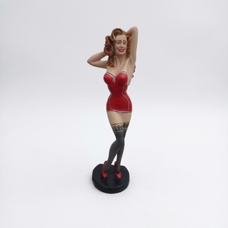 Decorative sculpture designed as a brothel semi-naked woman dancer 86cm