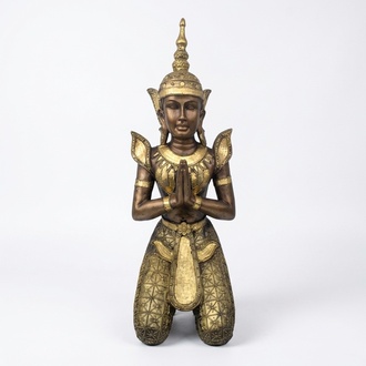 Thai prayer figure decorative statue sculpture, 84 cm figure height, WG2020 (B41)