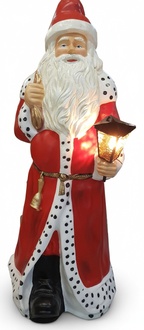 Decorative sculpture of santa-claus with a lamp figure 190cm height