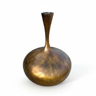 Decorative sculpture designed as a round flower vase in antique decor style 110x90cm L56