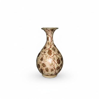 Antique style decorative flower vase with grapes pictures 92cm N13