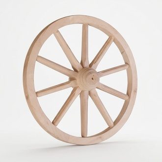 Rustic Wooden Wheel Ø 50 cm – Decorative Spoked Wheel Ready SOFORT