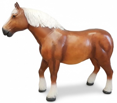 Massive decorative sculpture of brown pony figure 300cm length A173B