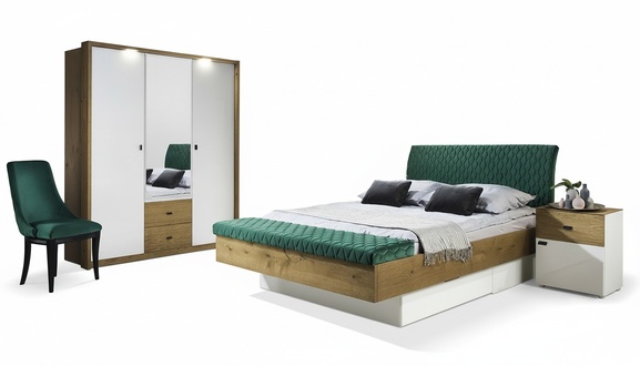 Designer Upholstered Bed Beds Fabric Wood Luxury Marriage Bed 180x200cm Double Bed