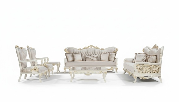 Sofa Set 3+3+1+1 Seater Coffee Table Set 5pcs Classic Sofas Armchairs Luxury New