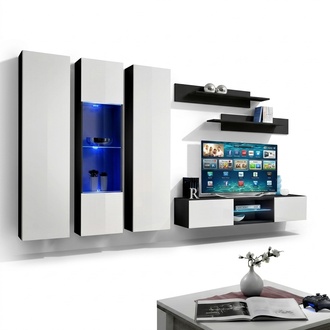 Living Room Complete Wall Shelves Wall Cabinet Hanging Cabinet Wood Furnishings