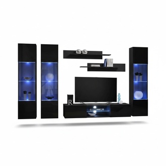 Living Room Furniture Living Wall Designer Furnishings Modern Style Wall Shelves