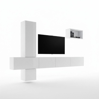 Living Room TV Stand Designer Complete Set Wall Shelf Modern Furniture
