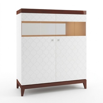 Modern style made of real wooden sideobard/cupboard with 2-swing doors, model - VI-KB