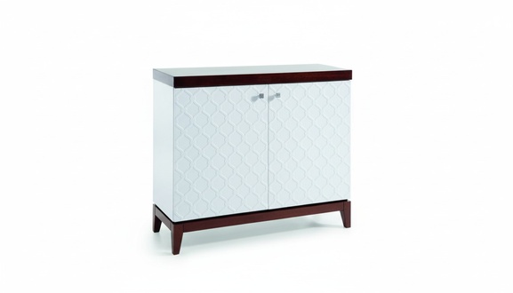 Modern style made of real wooden sideboard with 2-swing doors, model - VI-K2