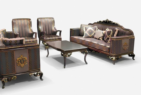 Deluxe Living Room Sofa Set 3+3 Seater Modern Sofa Elegant