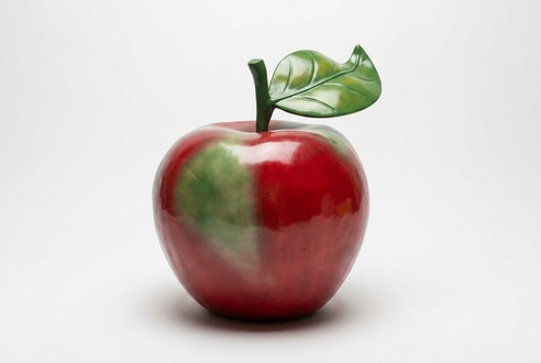 Original colored red green decor figure of an apple 120x125x105cm