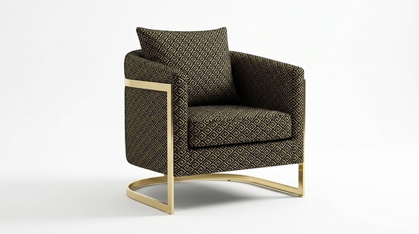 Design armchair luxury classic modern leaning textile 1 seater furniture single seater sofa