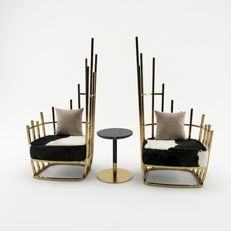 Design Armchair Metal Lounge 10x Set New Garniture Chair Chairs Relax Group