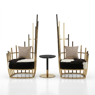 Design Armchair Metal Lounge 4x Set New Garniture Chair Chairs Relax Group