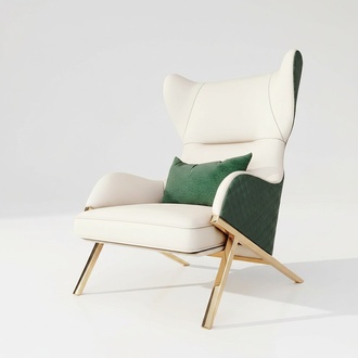 Design armchair metal lounge club 6x set ears set chair chairs relax group