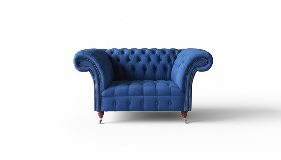 Design armchair textile luxury couch 1.5 seater sofa relax lounge club new