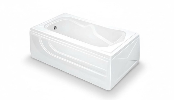 Design bathtub, acrylic bathtub, space-saving bathtub, comfort bathtub, tub 140x71 cm.